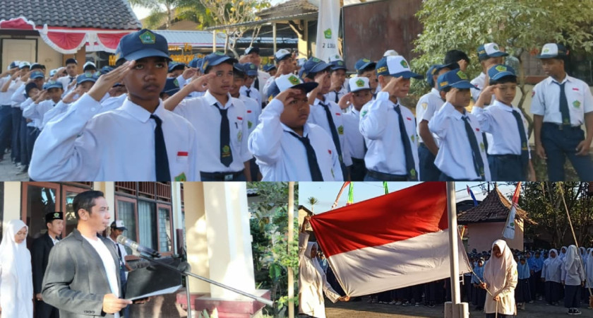 MTsN 3 Lombok Barat Gelar Upacara Bendera, Siswa Didorong Berani Mencoba dan Menjaga Kerukunan