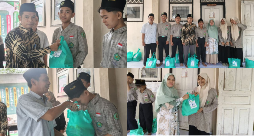 Berbagi Berkah Ramadhan, MTsN 3 Lombok Barat Salurkan Zakat Fitrah